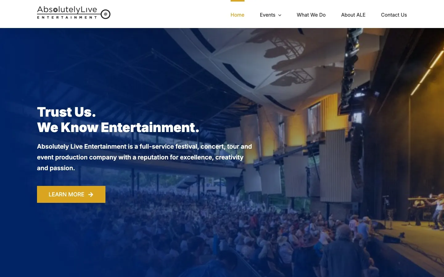 Absolutely Live Entertainment home page